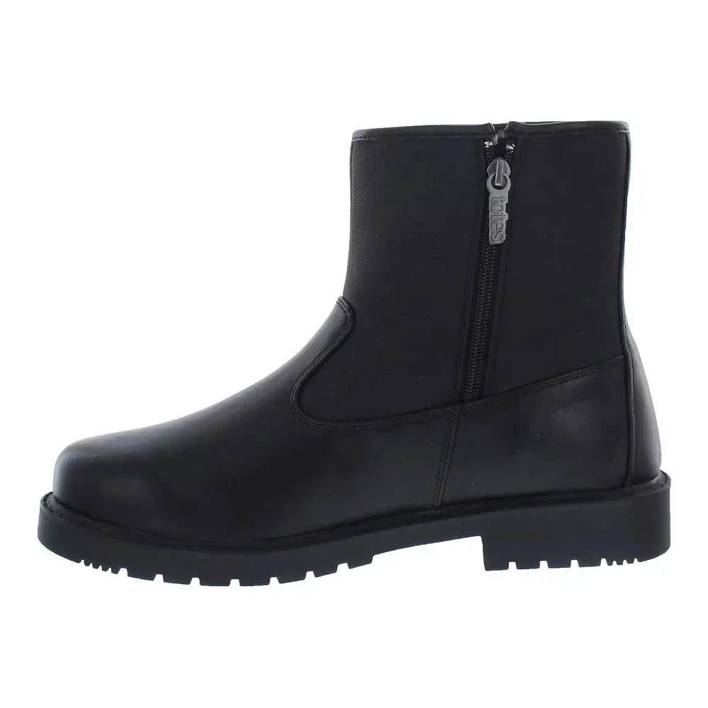Totes Men Commuter Boots Size 13 M Black Waterproof Inside Zipper Thermolite